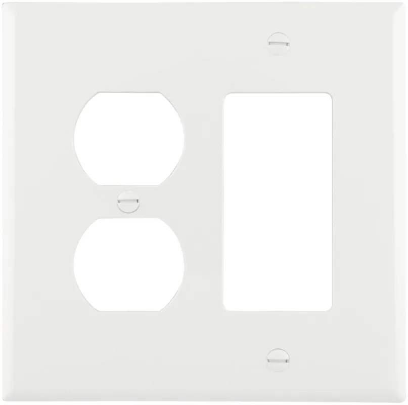 Eaton PJ82W Mid-Size Receptacle Wall Plate