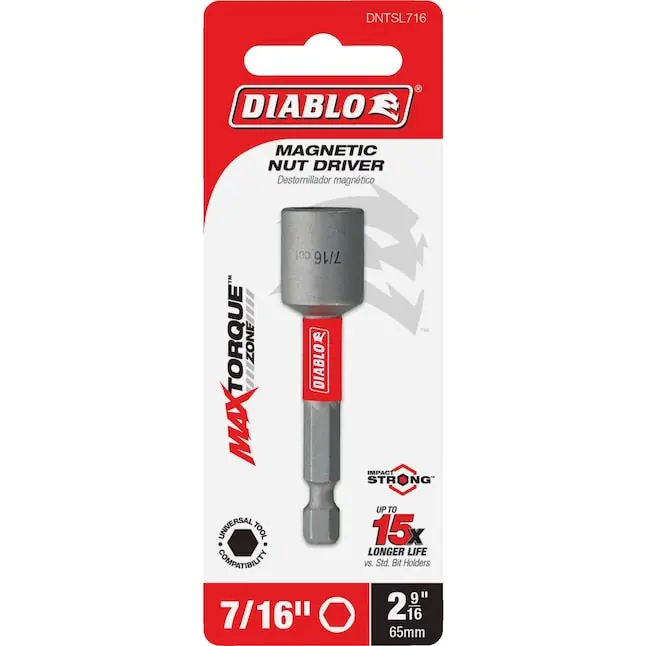 Diablo DNTSL716 Magnetic Nut Setter 7/16 in. x 2-9/16 in.