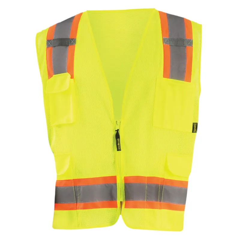 Occunomix ECO-ATRNSM-YM Hi-Viz Yellow Polyester/Mesh Vest Medium