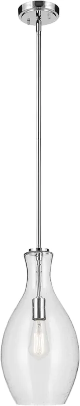 Kichler 42047CHCS Everly 17.75 in. 1-Light Bell Pendant Light