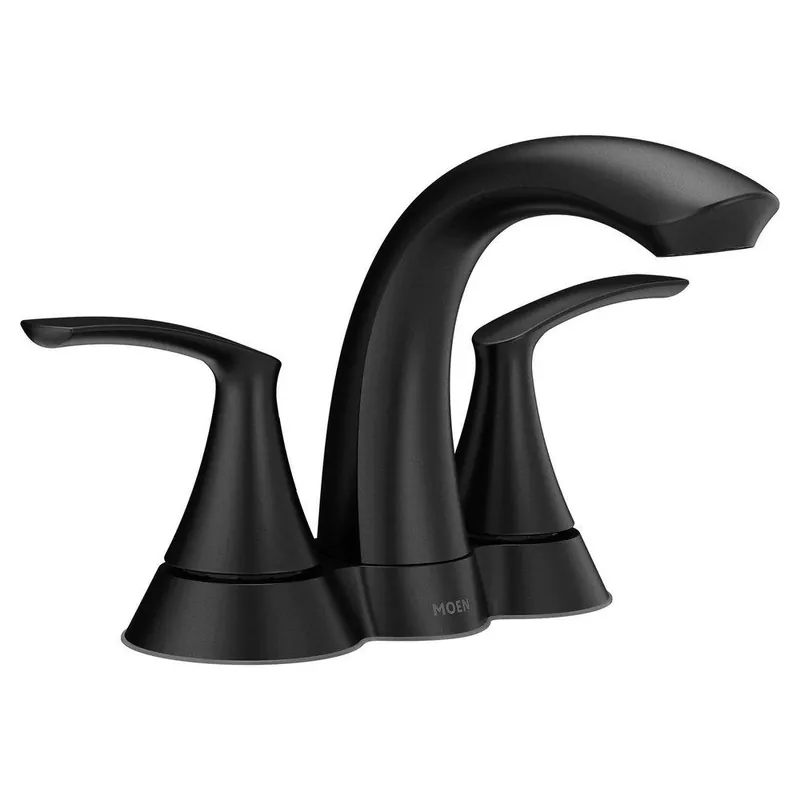 Moen 5012BL Seena Two Handle Centerset Bathroom Sink Faucet