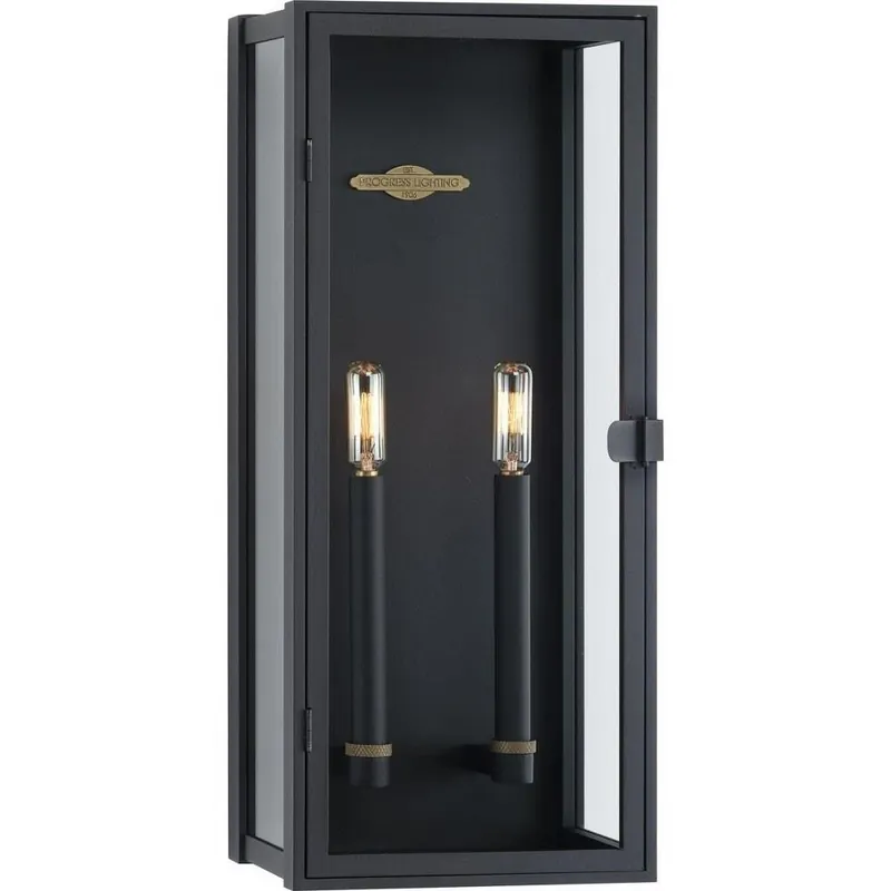 Progress Lighting P560269-031 Stature 2 Light Large Outdoor Wall Lantern 60W