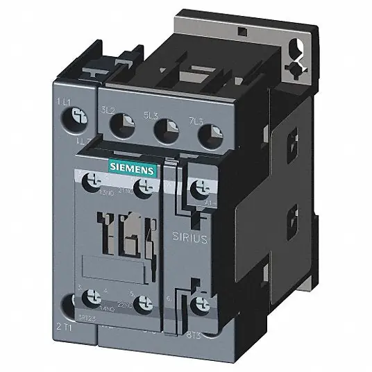 Siemens 3RT2325-1BB40 Sirius IEC Magnetic Contactor, 24VDC, 4 Pole, Size S0 35 Full Load Amp-Resistive, 4NO, Screw Terminal