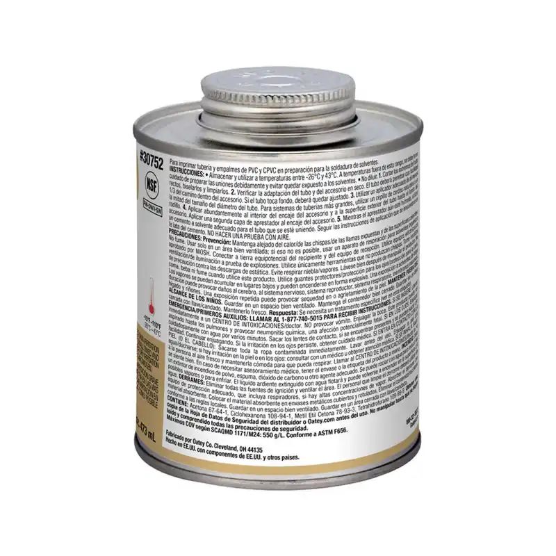 Oatey 30752 PVC Pipe Primer 16 oz