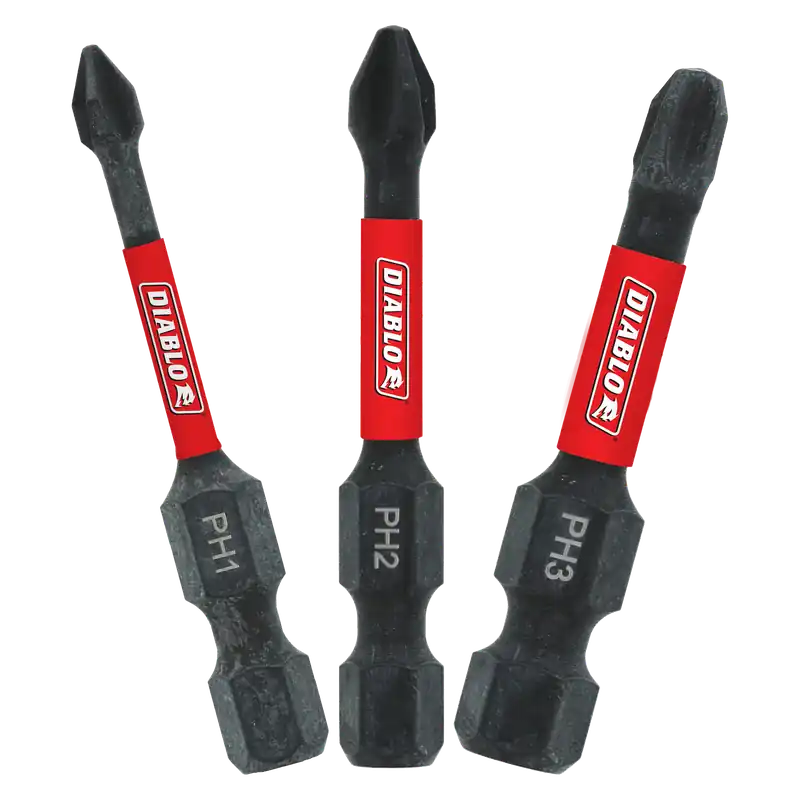 Diablo DPHV2-S3 2 in. Phillips Drive Bit Assorted Pack (3-Piece)