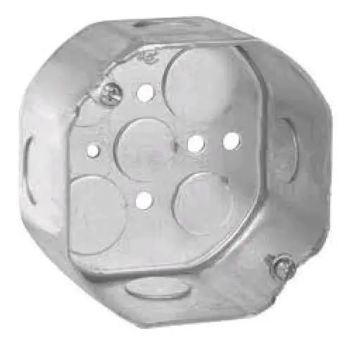 Crouse-Hinds TP292 Steel Deep Outlet Box 4-Inch x 4-Inch x 2-1/8-Inch