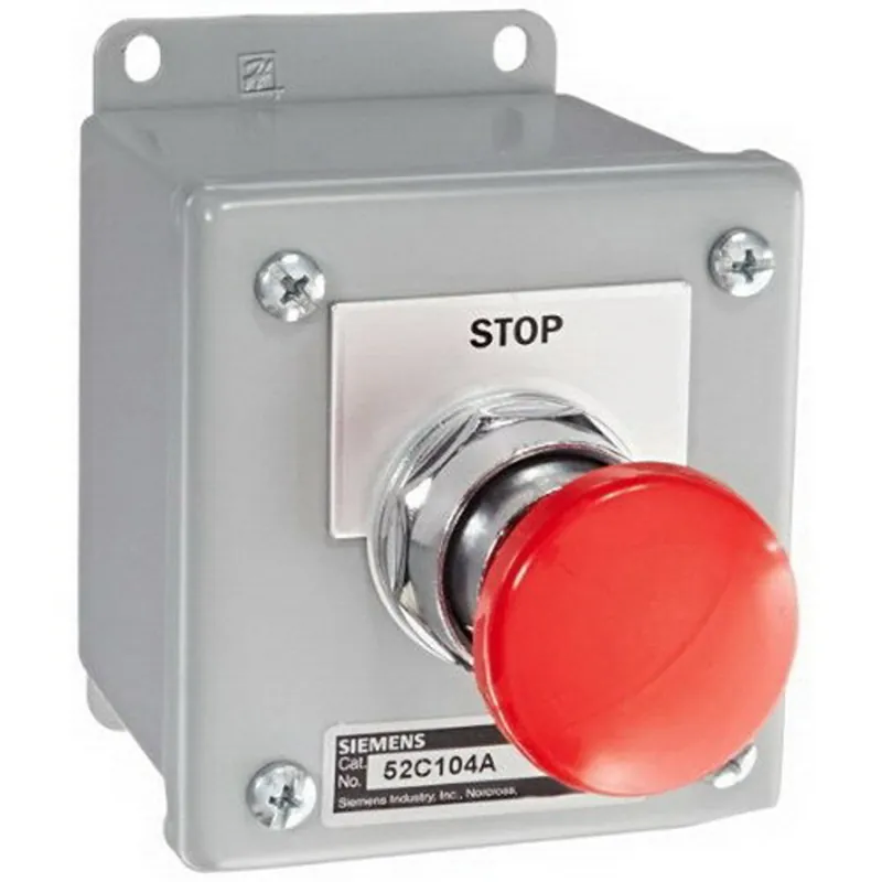 Siemens 52C104A 30 mm 1NO 1NC 1-Hole Heavy Duty Push Button Station
