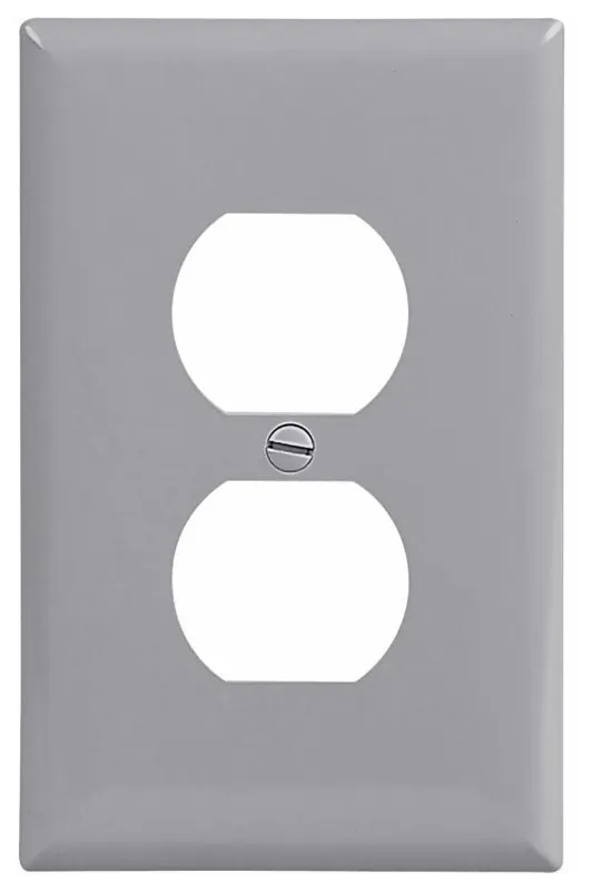 Eaton PJ8GY 1-Gang Duplex Receptacle Wallplate