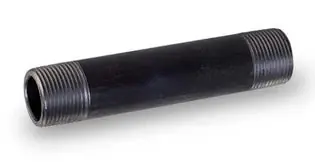 Everflow NPBL1835 1/8 inches x 3-1/2 inches Black Steel Nipple