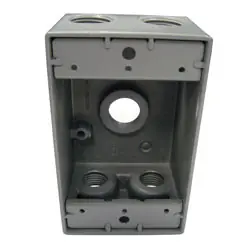 Topaz WB1550 1/2 inches 5 Hole Single Gang Weatherproof Box (1 Pack)