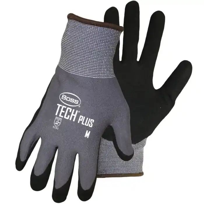 Pip Boss Tech 1UH7830L Gray Large General Purpose Gloves