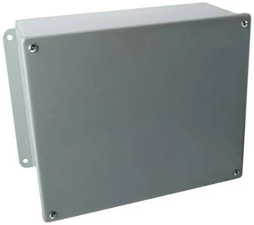Hoffman A1210SC Junction Box, Panel Mount, Steel, 12x10x5 In, NEMA13