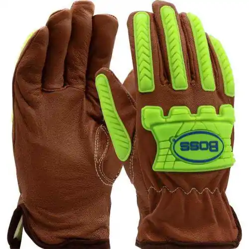 Pip Boss Ks993koab/m Xtreme Ks993koab Slip-on 43 Cal Brown Goatskin Leather Arc Rated High Performance Driver's Gloves