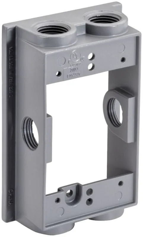 Tops WB1650EXT 1/2 inches 6 Hole Rectangle Single Gang Extension (1 Pack)