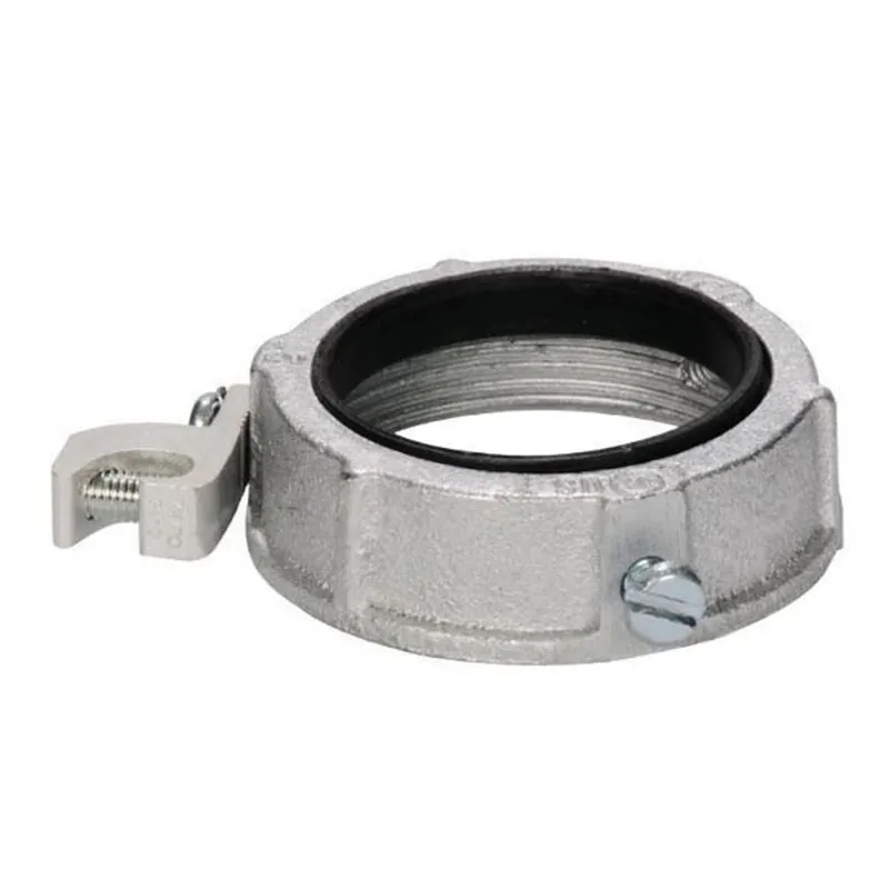 Sepco 25BI0L Zinc Plated Malleable Iron Insulated Grounding Bushing with Open Side Aluminum Lug 2 Inch