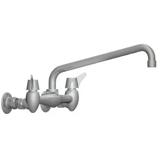 Union Brass UB24A Commercial Wall Mount Kitchen Faucet with 12 inch Spout