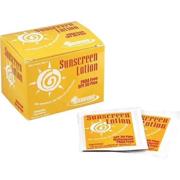 Safetec 53373 Packets Sun Tan Lotion SPF 30 1/8oz.