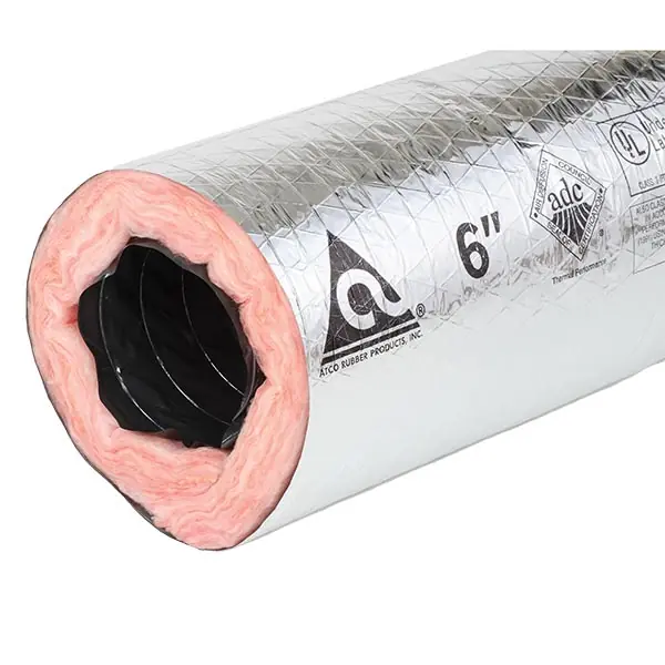 Atco 036 14 Silver 14 in x 25 ft Foil Flex Duct Bagged
