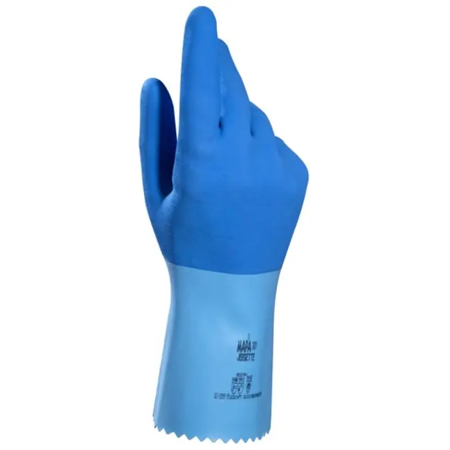 Mapa Professional 34301025 Knit Lined Rubber Gloves, Size X-Small