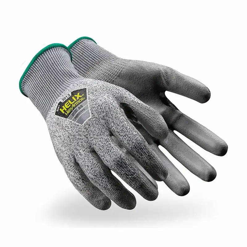Hexarmor 3013-L (9) Knit Gloves, Cut Level A6, Polyurethane, Textured, L 1 PR