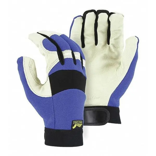 Majestic 2152/9 Bald Eagle Mechanics Gloves with Pigskin Palm, Size Medium