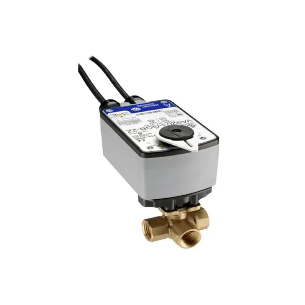 Johnson Controls VG1845BLH943BUA Ball Valve Assembly, 3 Way, 3/4 in.