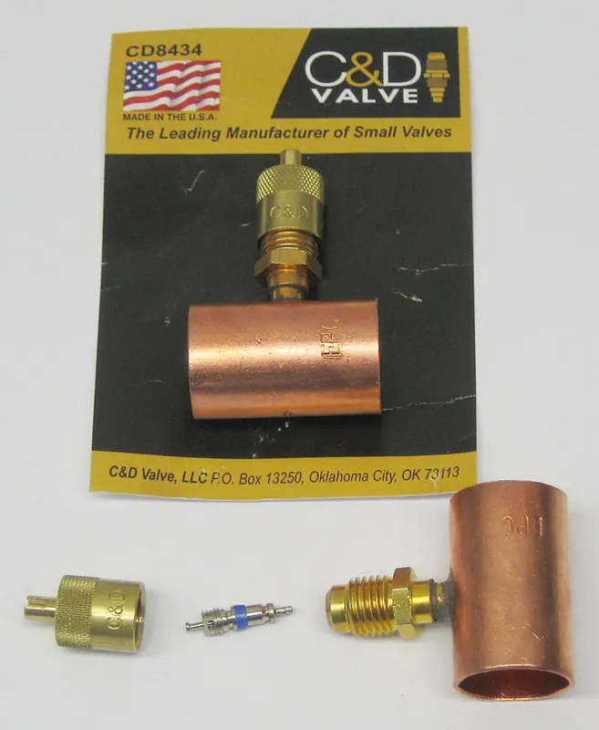 C&D Valve C&D-CD8434/2 C&D Tee With 1/4 inches M. Flare