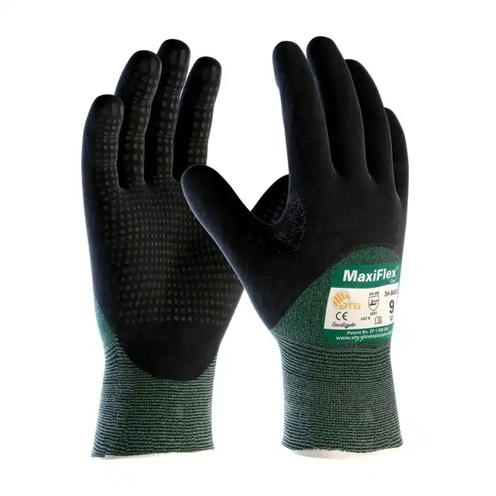 Atg 34-8453/XL Maxiflex Cut Seamless Knit Engineered Yarn Gloves, Nitrile Coated Microfoam Grip, Size X-Large
