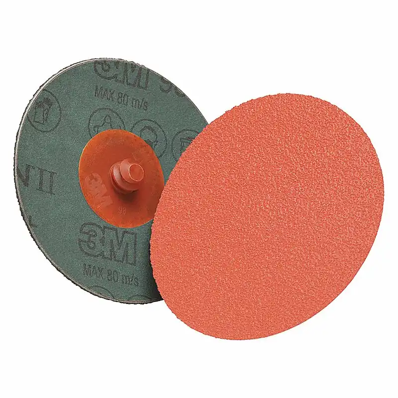 Cubitron 7100063615 II Quick-Change Sanding Disc: TR, 2 inches, Ceramic, 80 Grit, Fiber, 987C, 50 PK