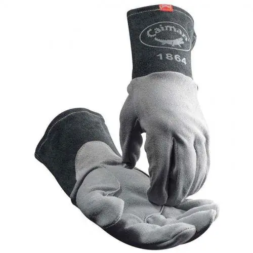 Pip Caiman 1864-4 Deerskin Unlined Lean-On Patch Tig Welding Gloves