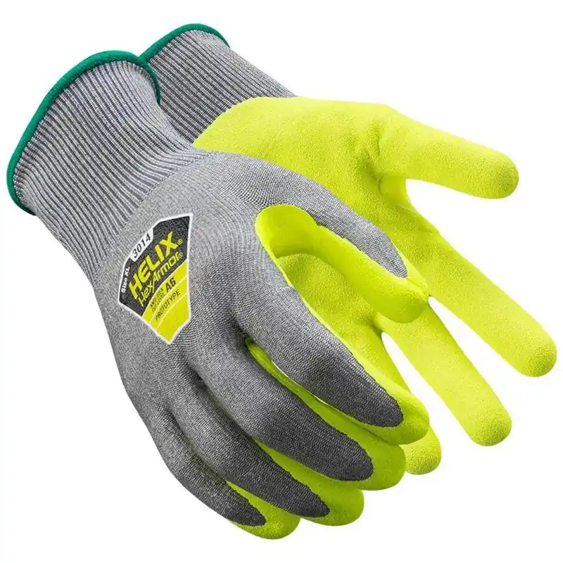 Hexarmor 3014-XL (10) Helix 18 Gauge High Performance Polyethylene And Nitrile Cut Resistant Gloves With Nitrile Coated Palm And Fingertips