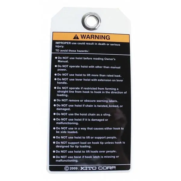 Harrington Hoists 80146 Lev&Man Hoist Wtag