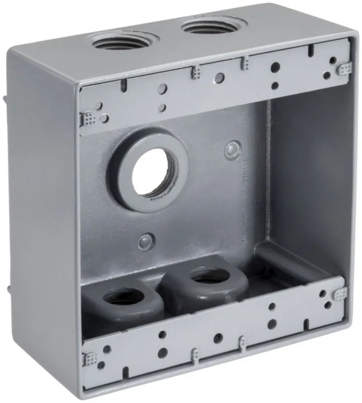 Tops WB2575 Part No. WB2575 3/4-inch 5 Hole, Double Gang Weatherproof Box
