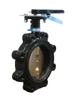 Milwaukee ML223E D J ML Series Lug Style Butterfly Valve, 2 in, Cast Iron Body, EPDM Softgoods, Domestic