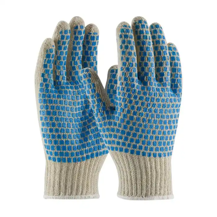 Pip 37-C110BB/L pvc Coated Seamless Knit, Blue Brick Pattern On Two Sides, 7 Gauge, L