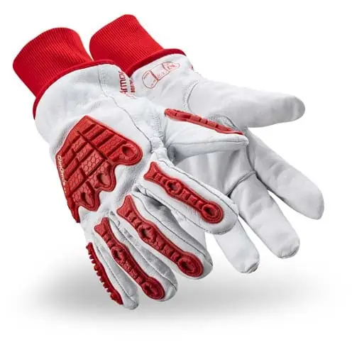 Hexarmor 4067W-L (9) Chrome SLT buffalo leather and tpr cut resistant gloves large