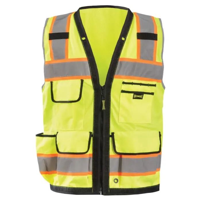 Occunomix LUX-HDS2T-YM Medium Hi-Viz Yellow Polyester Vest