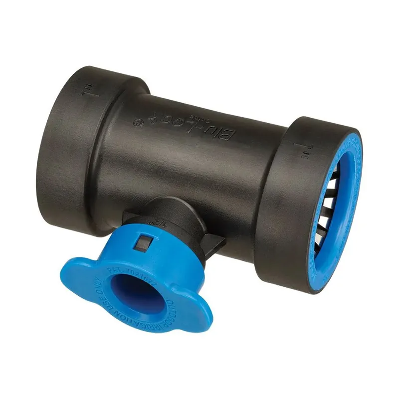 Hydro-Rain BL401-130 Blu-Lock Tee 1 in. x 1 in. x 1/2 in. BL x BL x BLR