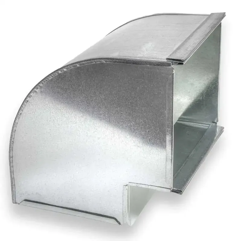 Lukjan Metal Products DX211024 Lukjan 24 inches x 10 inches 90 Degree Shortway Trunk Elbow, Vertical
