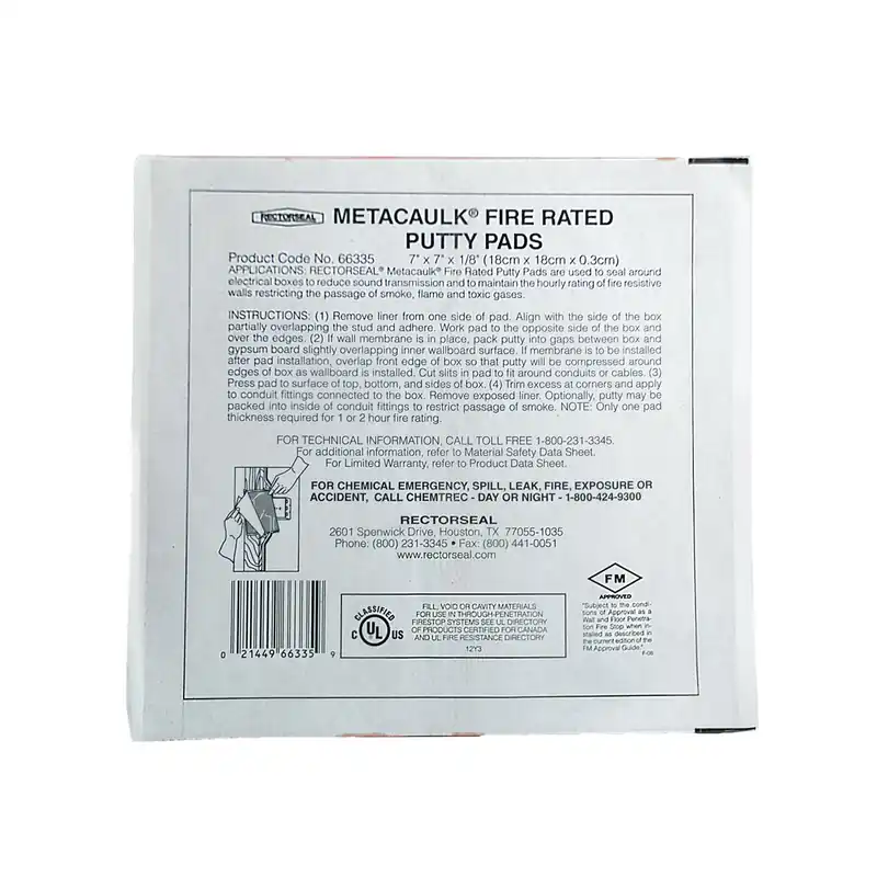 Rectorseal 66335 7x7 Putty Pad (20 Per Case)