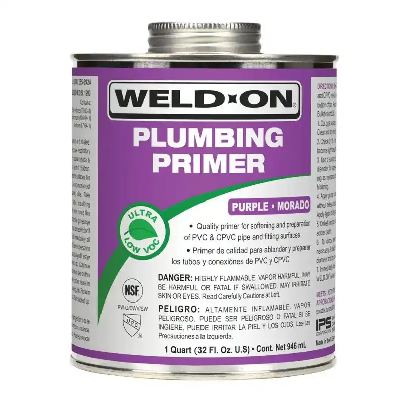 Ips Corporation 14025 Weld-On Low VOC Pipe Primer with Applicator Cap 1 qt Can