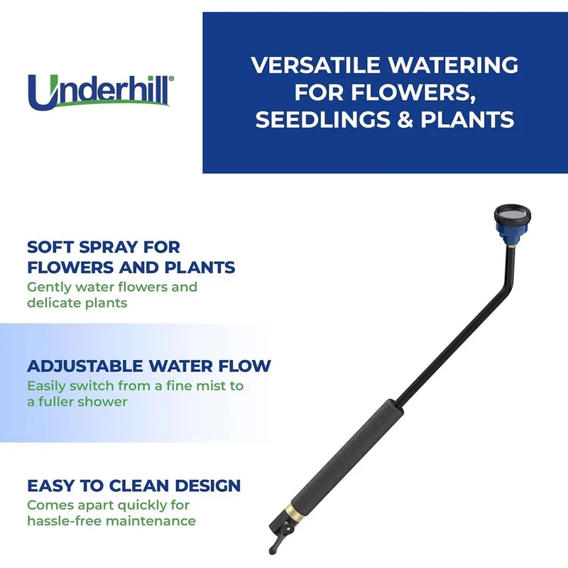 Underhill RPW-75PL Proline Gentle Spray Shower Wand 30-Inch (450, 750 and 1000 Holes)