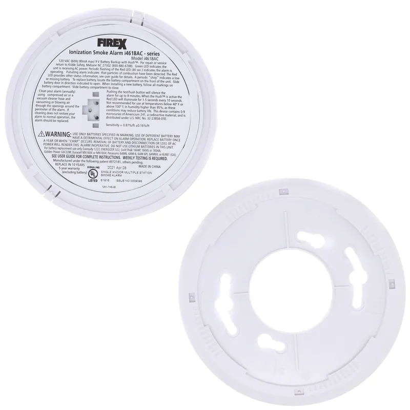Kidde 21007581 Firex 120V Ion Smoke Detector W/9V Battery Back-Up