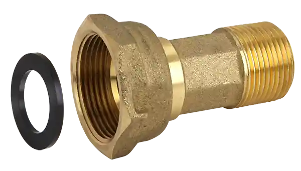 Aqualine WMC-075 Lead Free Brass Water Meter Coupling 3/4 inches MIP x 1 inches FIP
