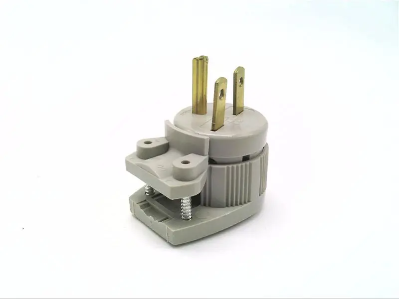 Eaton 6665HG Arrow Hart safety grip hospital grade straight blade angled plug 15A