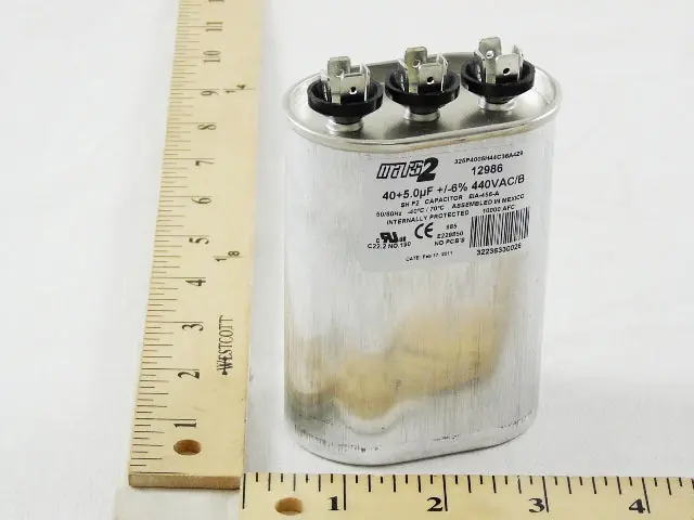 Mars M12986 Oval Capacitor 40/5 MFD 440V replacement mpn