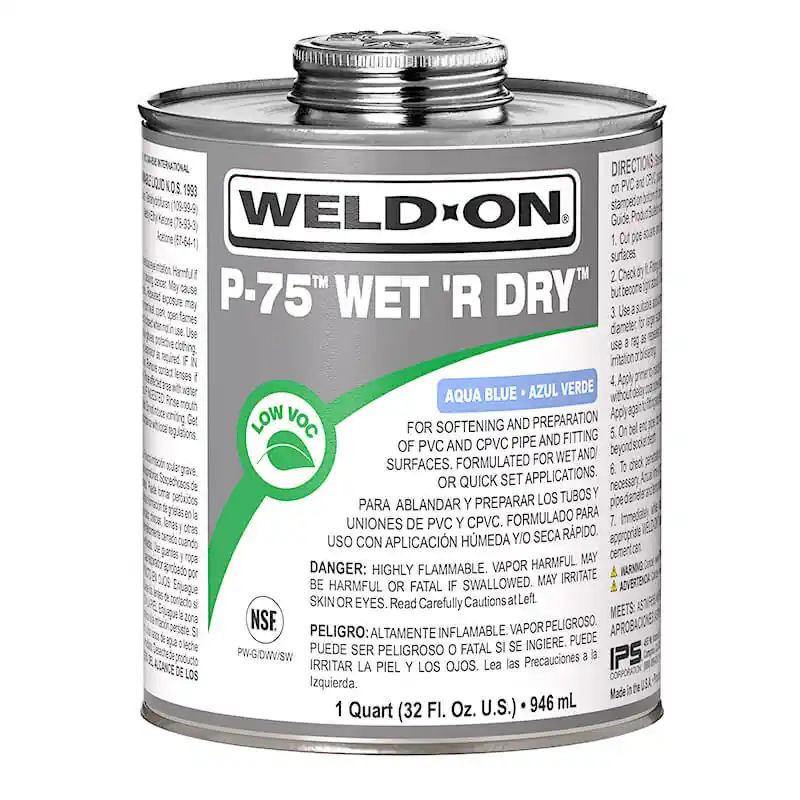 Ips Corporation 10248 P-75 Wet ‘R Dry Aqua Blue Primer 1 Qt