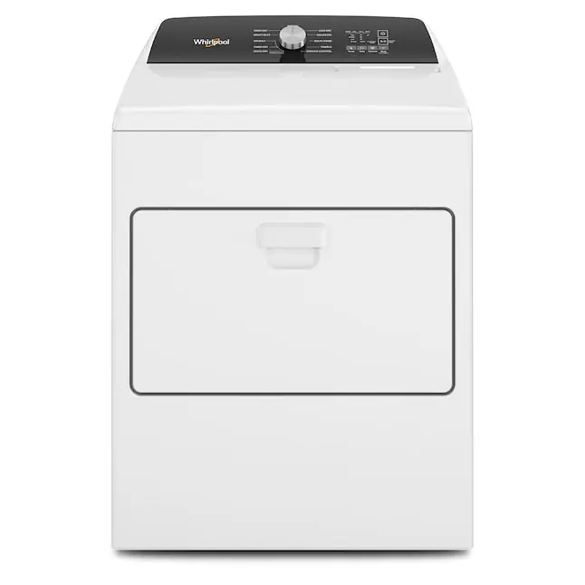 Whirlpool WED5010LW 7.0 Cu. Ft. Top Load Electric Moisture Sensing Dryer