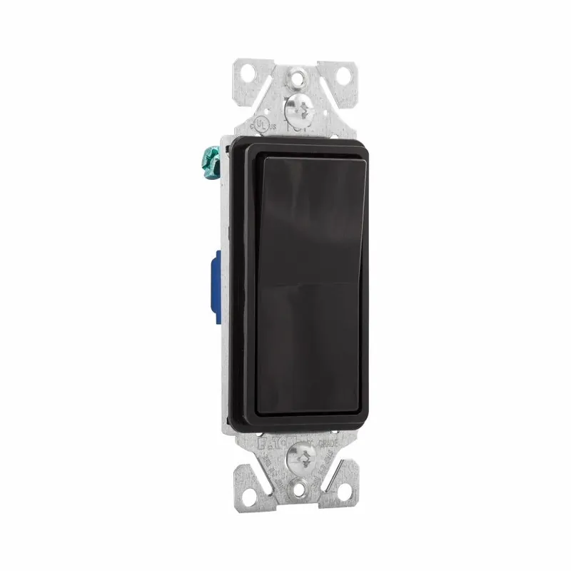 Eaton 7501BK-BOX Decorative Standard Rocker Switch 120/277 Vac, 15 A, 1 P