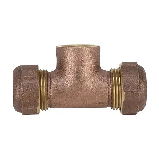 Aqualine SCT-2 Pipe Compression Tee 1/2 inches IPS x 3/4 inches CTS x 3/4 inches NPT